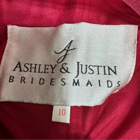 NWT Ashley and Justin Burgundy Bridesmaids Dress Size 10 Surprize Back - Picture 15 of 15